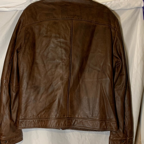 Danier Men’s Large Brown Soft Leather Coat - Picture 2 of 3